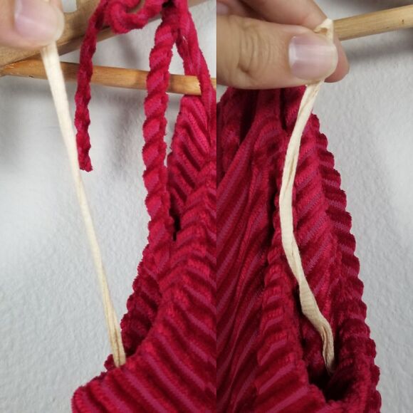 Jerell Of Texas Wine Red Chenille 70s Vintage Disco Maxi Dress Size Small/13 - Picture 15 of 16